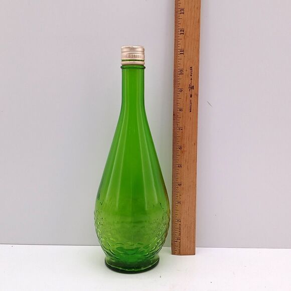 Metal Wine Rack Grape Vine Design Table Counter Holder w/ Green Bottle - Picture 14 of 16